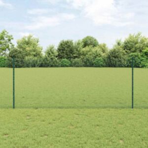 Pood24 Aed 2 komplekti Roheline Metall, Plast 25 x 1 m aed Vastupidav