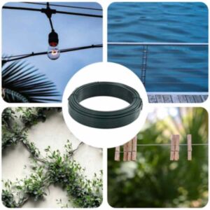 Pood24 Aedade sidumistraat Roheline 33 m PVC kaetud teras