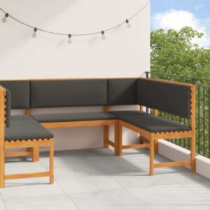 Pood24 5-osaline aia pinkide komplekt patjadega kindlatest puust akaatsia