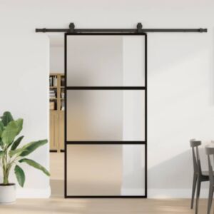 Pood24 lükanduks riistvara komplektiga must 102,5x205 cm
