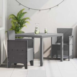 Pood24 Aia söögilaudade komplekt 3 pcs Helehall Polt rattan