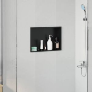 Pood24 Dušinurk Must 45 x 30 x 9.5 cm Roostevaba teras