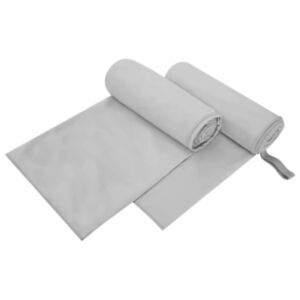 Pood24 Spordirätikud 2 pcs Hall 200 x 100 cm Polüester ja polüamiid