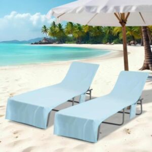 Pood24 Päikesevoodi linad 2 pcs Sinine 210 x 75 cm