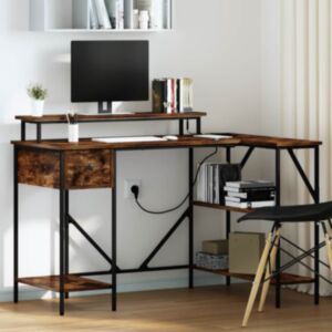 Pood24 Laud sahtliga Suitsutatud tamm 120 x 79 x 86.5 cm Tehispuit