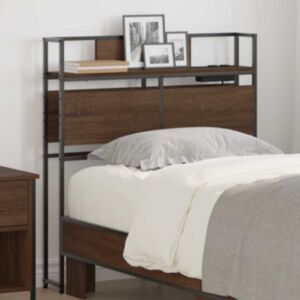 Pood24 Hoiustamispeatoe riiuliga peaga Pruun tamm 75 cm Tehispuit