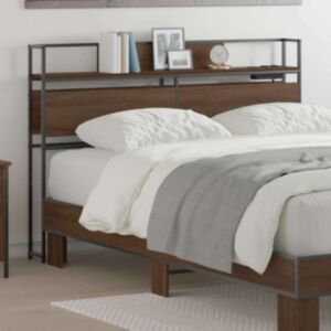 Pood24 Hoiustamispeatoe riiuliga peaga Pruun tamm 135 cm Tehispuit