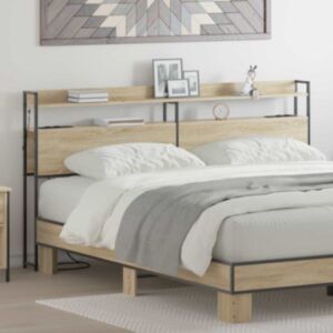 Pood24 Peats LED -ribatuledega riiuliga Sonoma tamm 180 cm Tehispuit