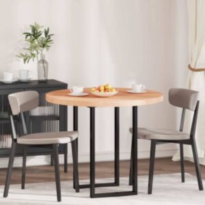 Pood24 Lauda peal Helepruun Ø 90 x 4 cm Tugev tammepuit