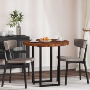 Pood24 Lauda peal Tumepruun Ø 80 x 4 cm Tugev tammepuit