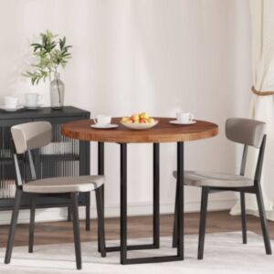 Pood24 Lauda peal Tumepruun Ø 90 x 4 cm Tugev tammepuit