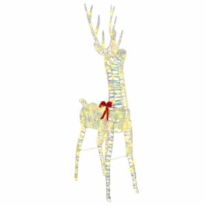 Pood24 3D põhjapõder koos 140 LED-iga Soe valge 128 cm PET