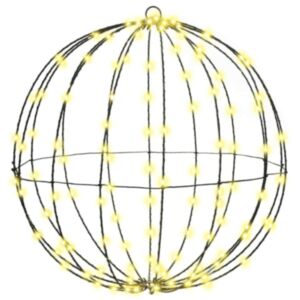 Pood24 Pall koos 160 LED-iga Soe valge 50 cm Metall