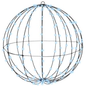 Pood24 Pall koos 192 LED-iga Külm valge 60 cm Metall