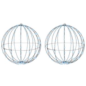 Pood24 Pall koos 384 LED-iga 2 pcs Külm valge 60 cm Metall