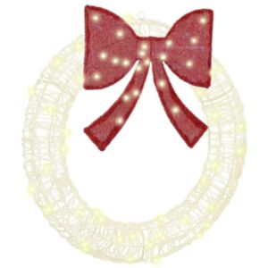 Pood24 Küünlapärg koos 60 LED-iga Soe valge 75 cm Akrüül