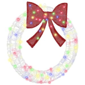 Pood24 Küünlapärg koos 60 LED-iga Mitmevärviline 75 cm Akrüül