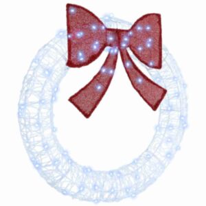 Pood24 Küünlapärg koos 80 LED-iga Külm valge 90 cm Akrüül