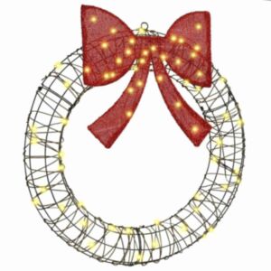 Pood24 Küünlapärg koos 60 LED-iga Soe valge 75 cm Rotang