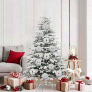 Pood24 Jõulupallide komplekt 9 pcs Hõbedane