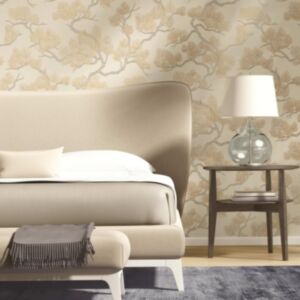DUTCH WALLCOVERINGS tapeet, männipuu, kreemjasvalge