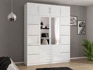 Riidekapp LILY D4 lisariiulitega