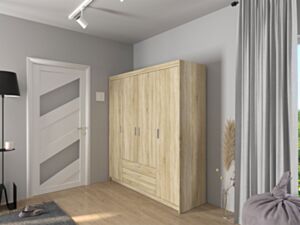 Riidekapp MELEN 4D-sonoma