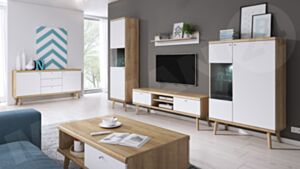 Mööblikomplekt PRIME I-dąb riviera / biały