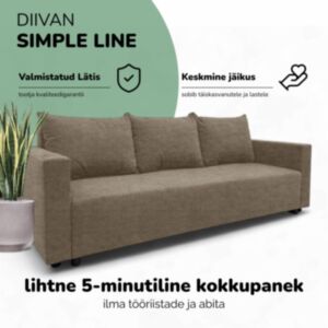 Klassikaline diivanvoodi pesukastiga LINE