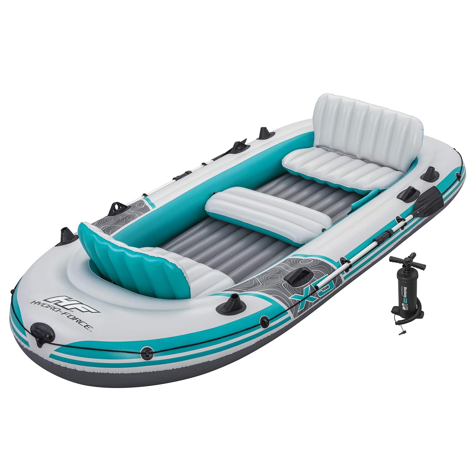 Bestway Täispuhutav paat Hall ja Valge 3,64 x 1,66 m PVC