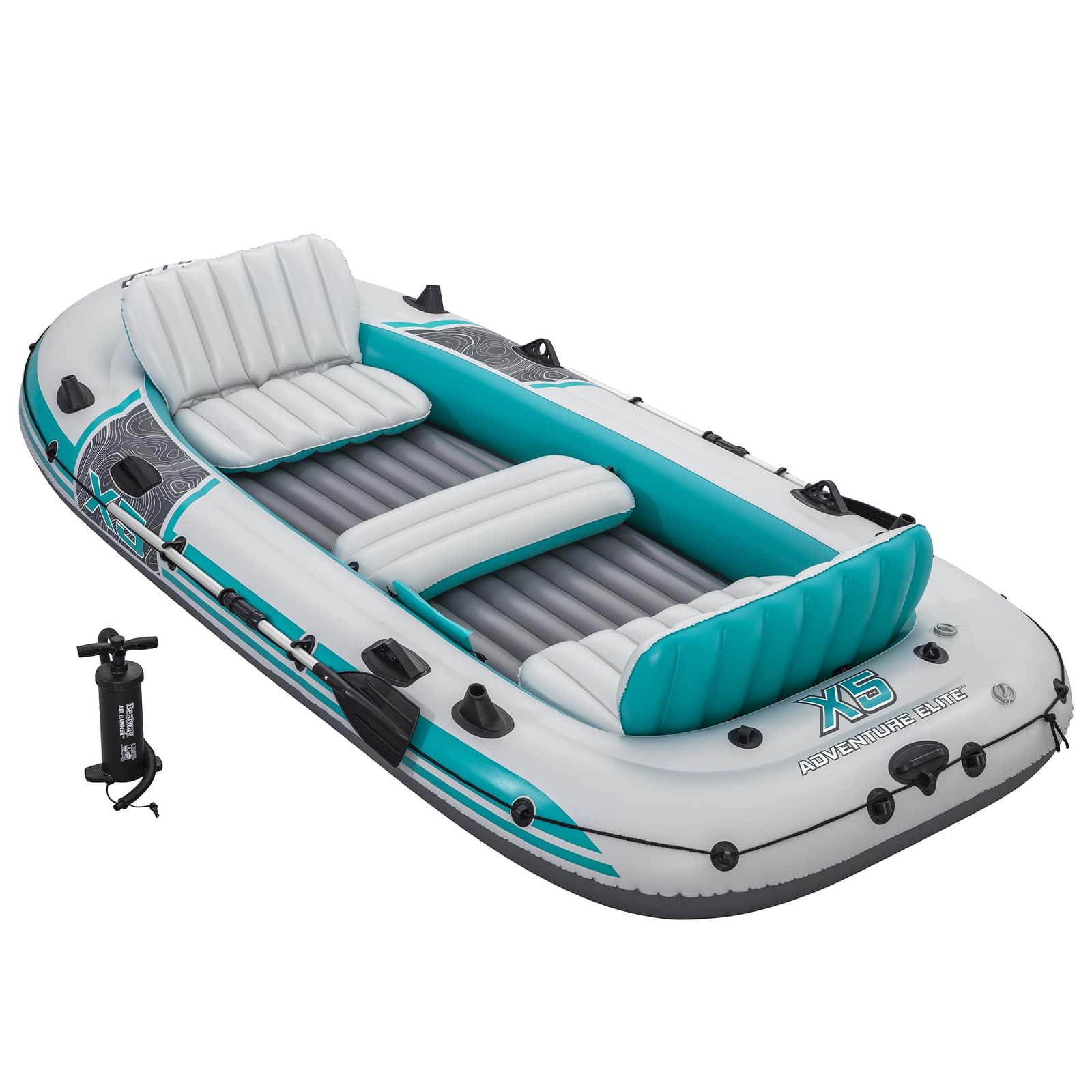 Bestway Täispuhutav paat Hall ja Valge 3,64 x 1,66 m PVC