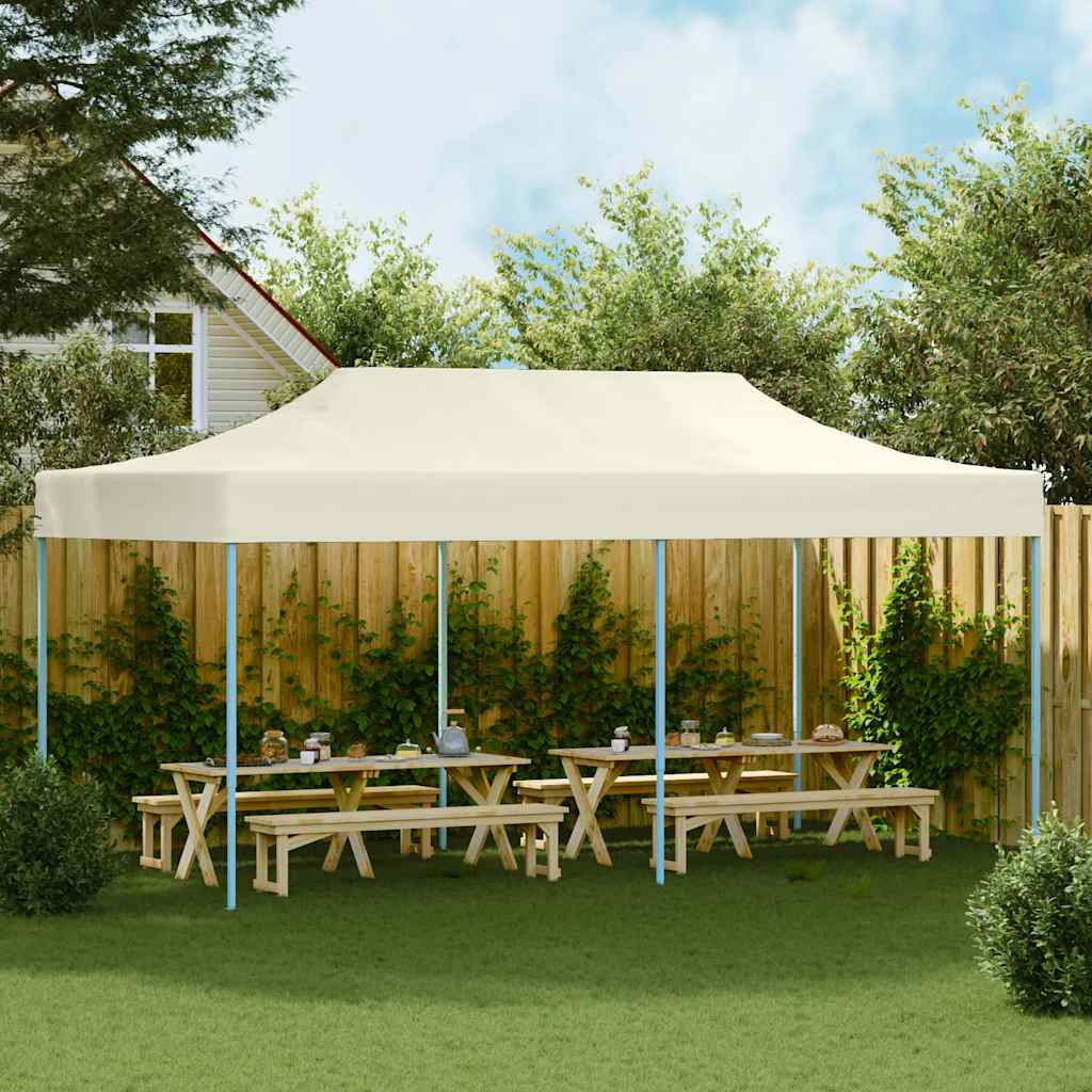 Kokkupandav pop-up telk, 3 x 6 m, kreemjas