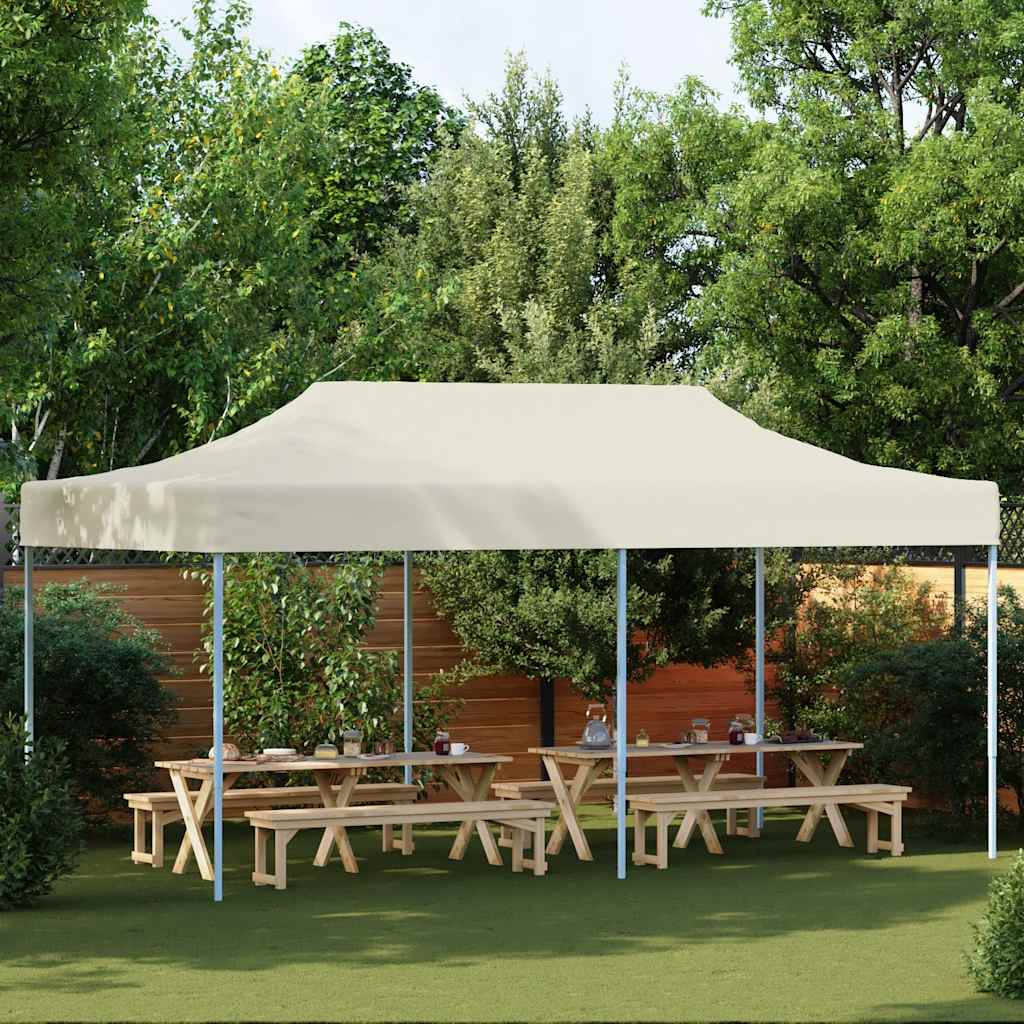 Kokkupandav pop-up telk, 3 x 6 m, kreemjas