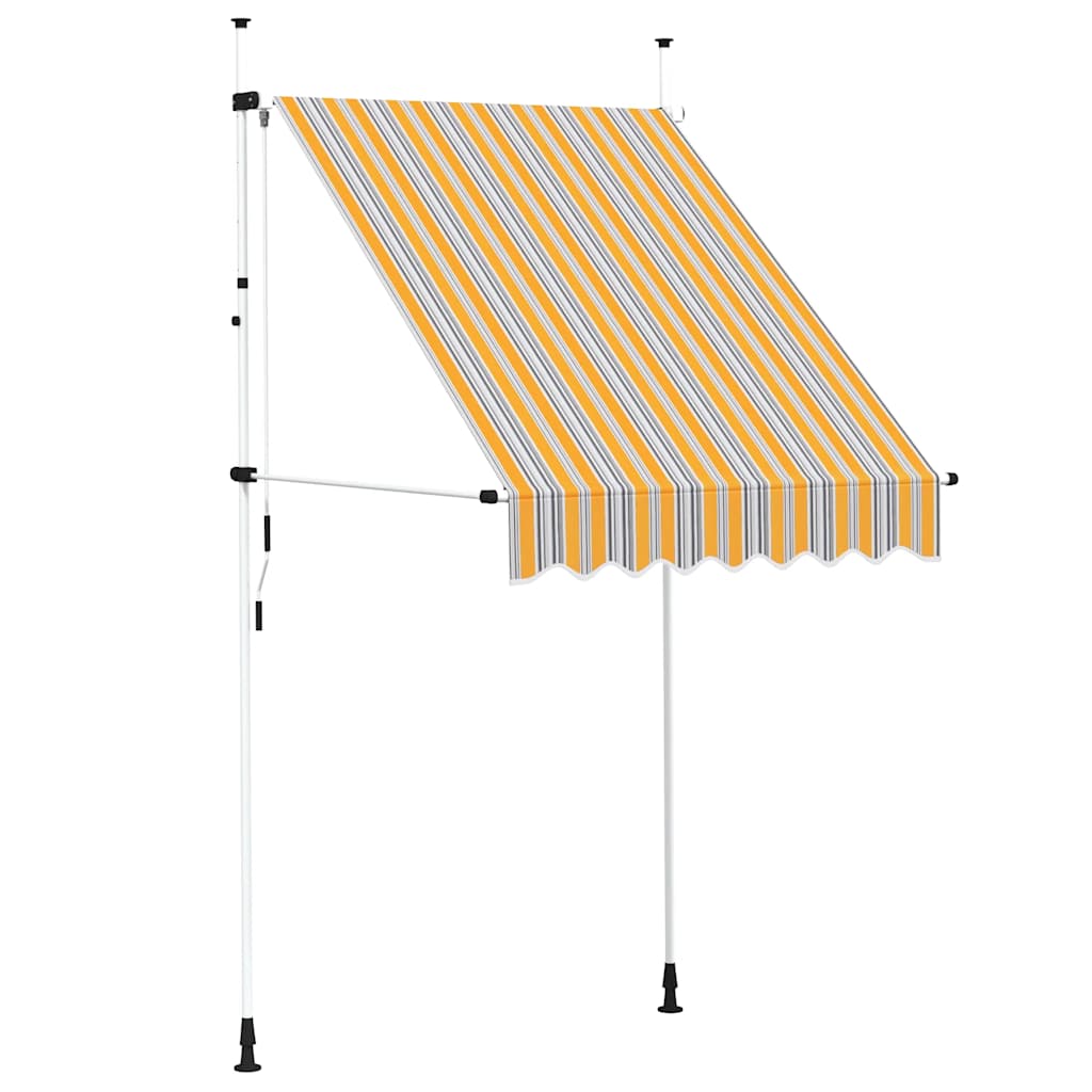 Kokkupandav varikatus, kollase-sinisetriibuline, 150 cm