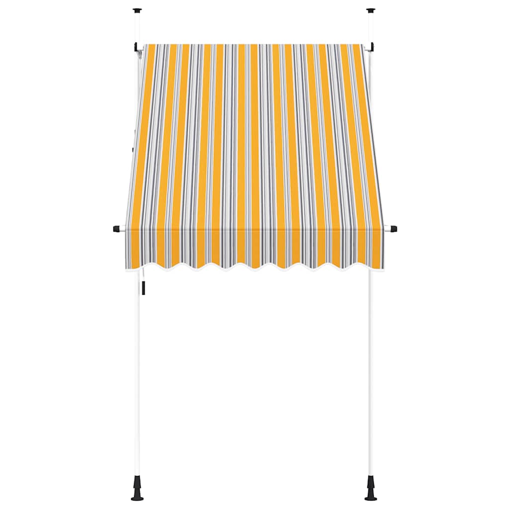 Kokkupandav varikatus, kollase-sinisetriibuline, 150 cm