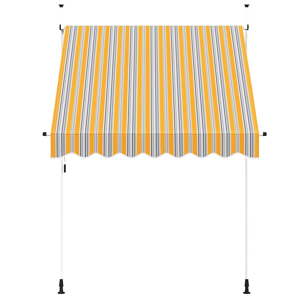 Kokkupandav varikatus, kollase-sinisetriibuline, 200 cm