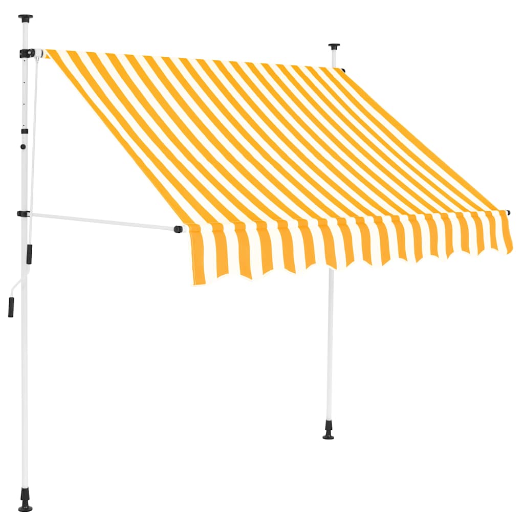 Kokkupandav varikatus, 150 cm oranži-valgetriibuline