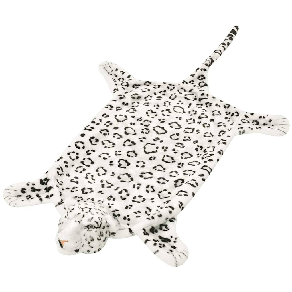 Leopardikujuline vaip, plüüs 139 cm valge
