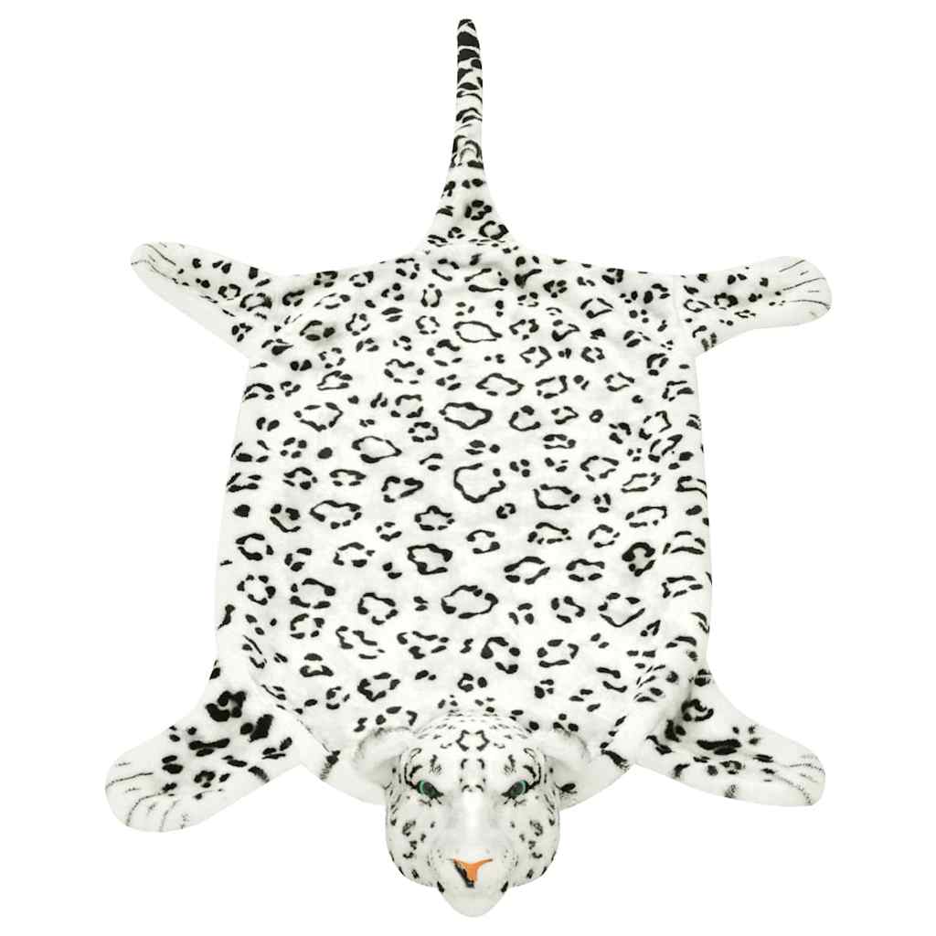 Leopardikujuline vaip, plüüs 139 cm valge