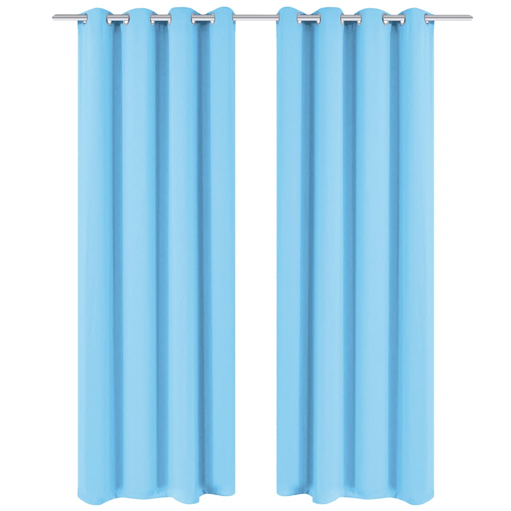 Pimendavad kardinad 2 tk metallöösidega 135 x 175 cm, türkiis