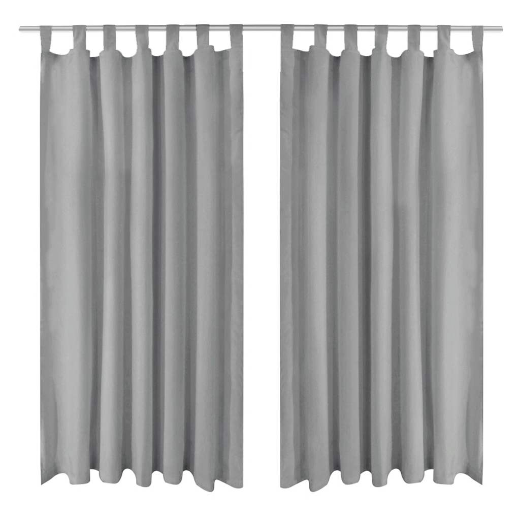 Aasadega mikrosatiinist kardinad 2 tk 140 x 225 cm hall