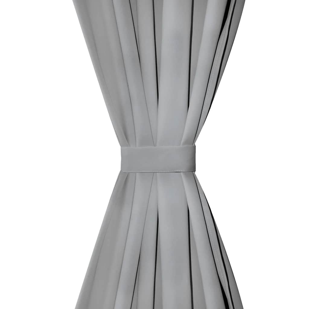 Aasadega mikrosatiinist kardinad 2 tk 140 x 225 cm hall