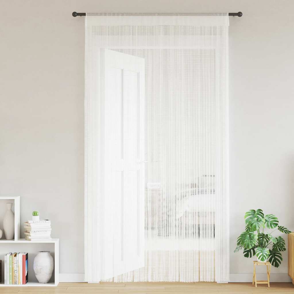 Nöörkardinad 2 tk, 140 x 250 cm, valge