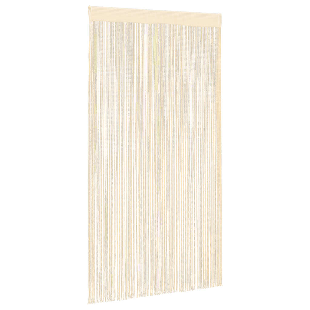 Nöörkardinad 2 tk, 100 x 250 cm, kreemjasvalge