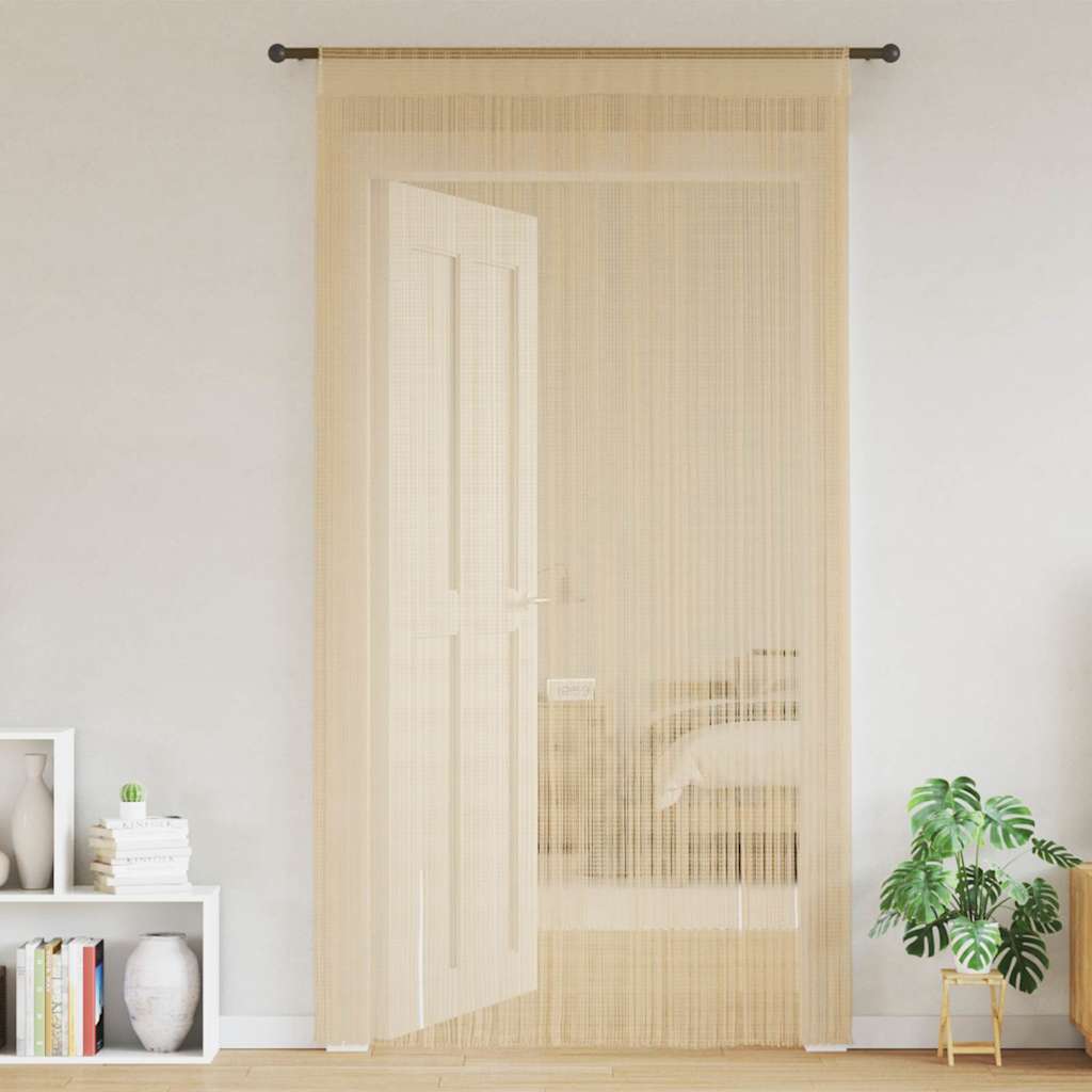 Nöörkardinad 2 tk, 140 x 250 cm, beež