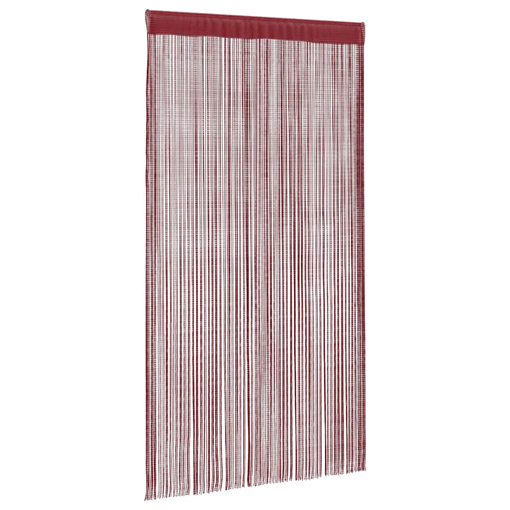 Nöörkardinad 2 tk, 100 x 250 cm, burgundiapunane