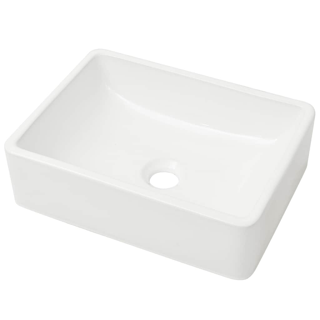 Keraamiline valamu 41 x 30 x 12 cm valge