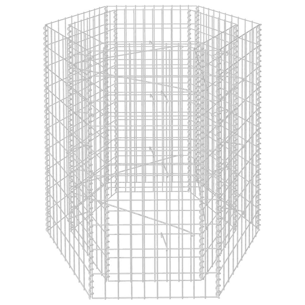 Kuusnurkne gabioon-taimelava, teras 100 x 90 x 100 cm