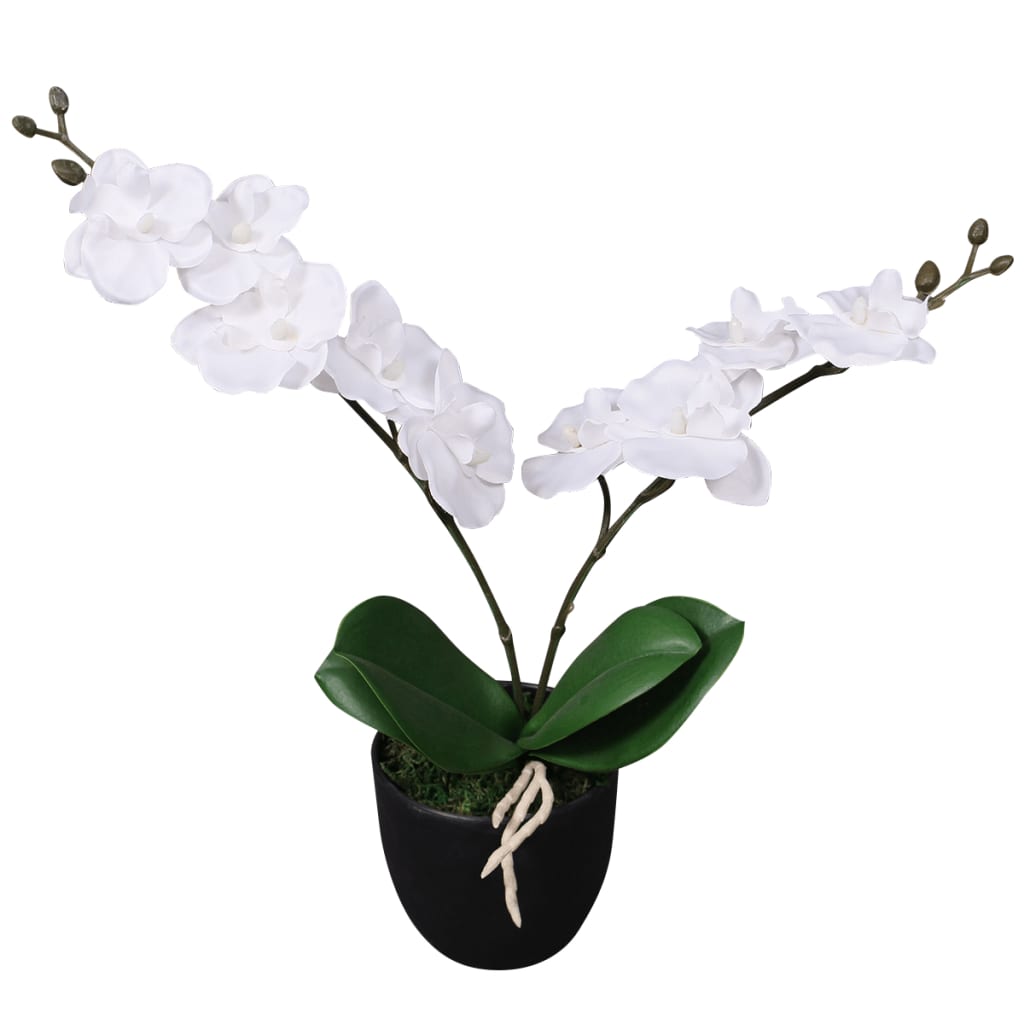 Kunstorhidee potiga 30 cm, valge