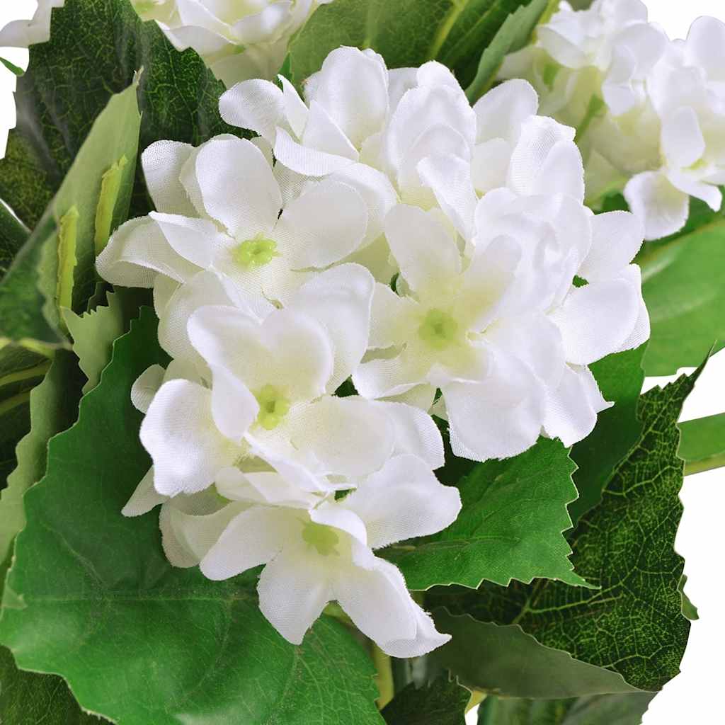 Kunsttaim hortensia potiga, 60 cm, valge